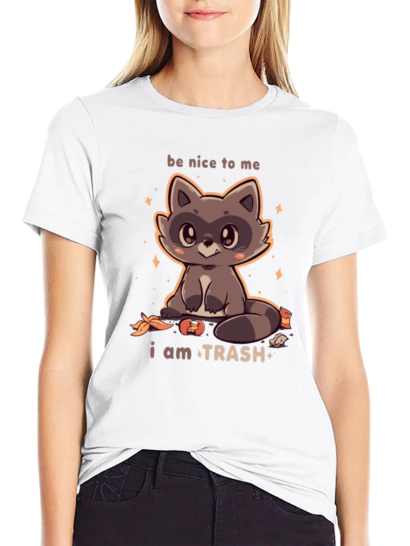 Cute Raccoon I Am Trash Graphic T-Shirt