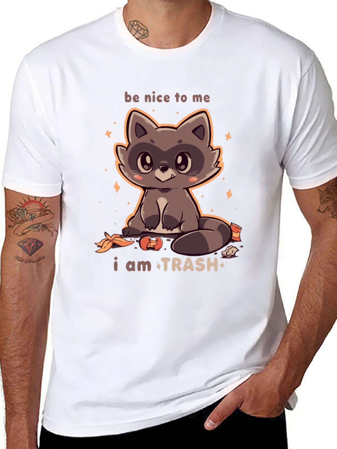 Cute Raccoon I Am Trash Graphic T-Shirt