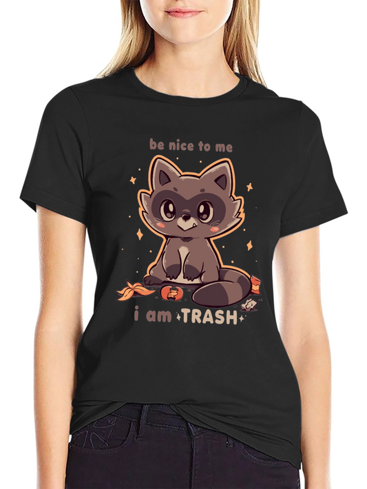 Cute Raccoon I Am Trash Graphic T-Shirt