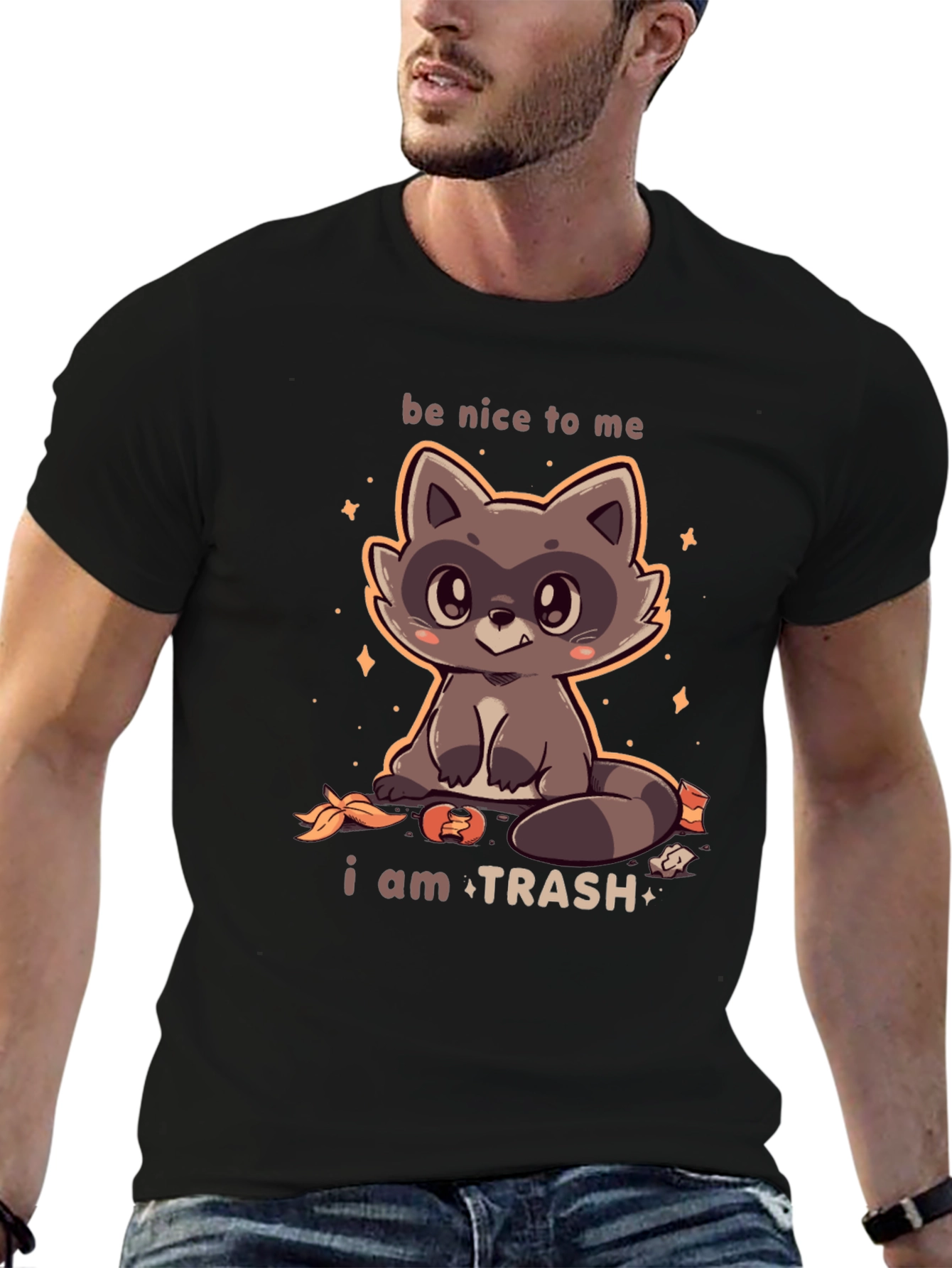 Cute Raccoon I Am Trash Graphic T-Shirt