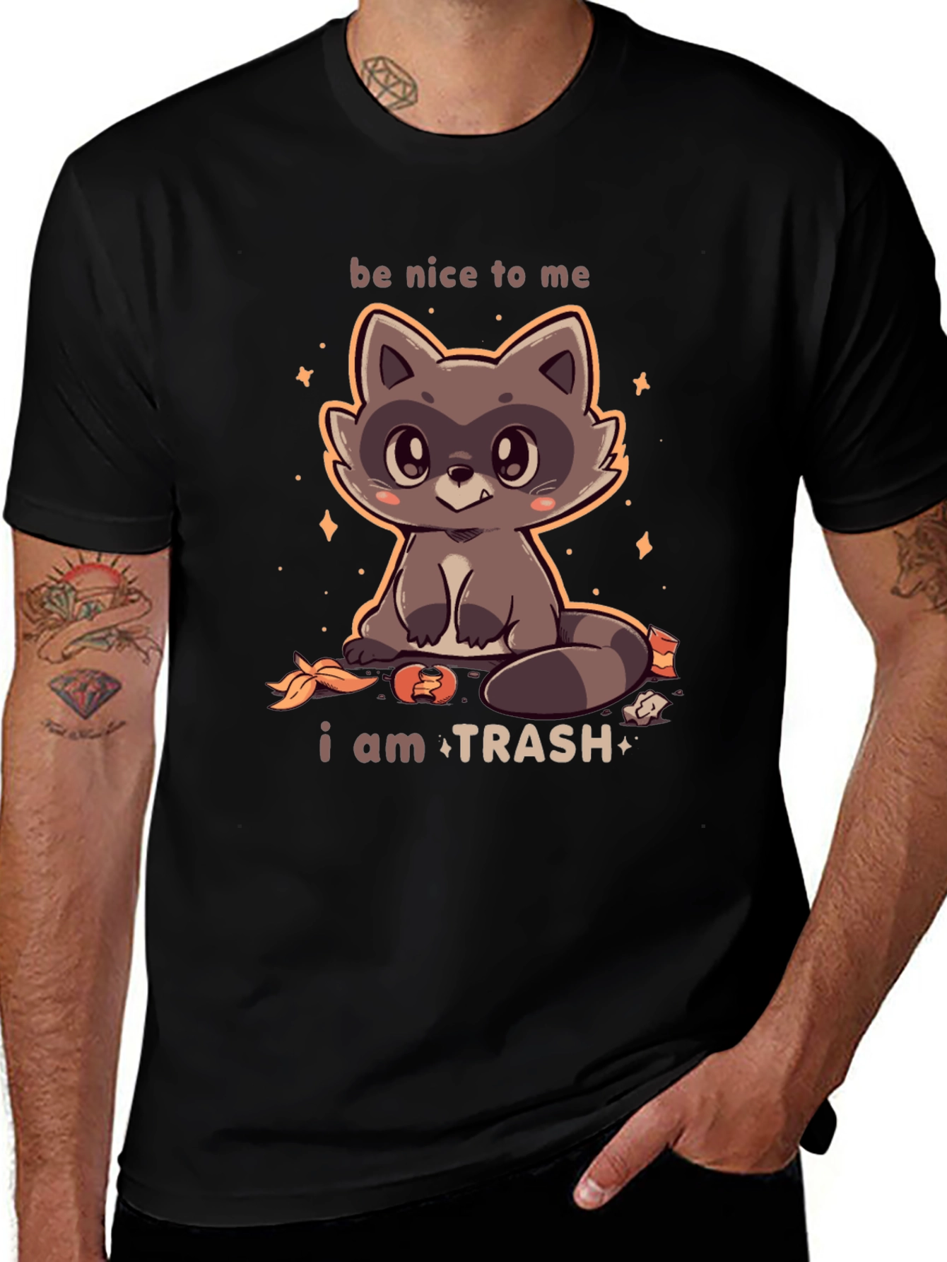 Cute Raccoon I Am Trash Graphic T-Shirt