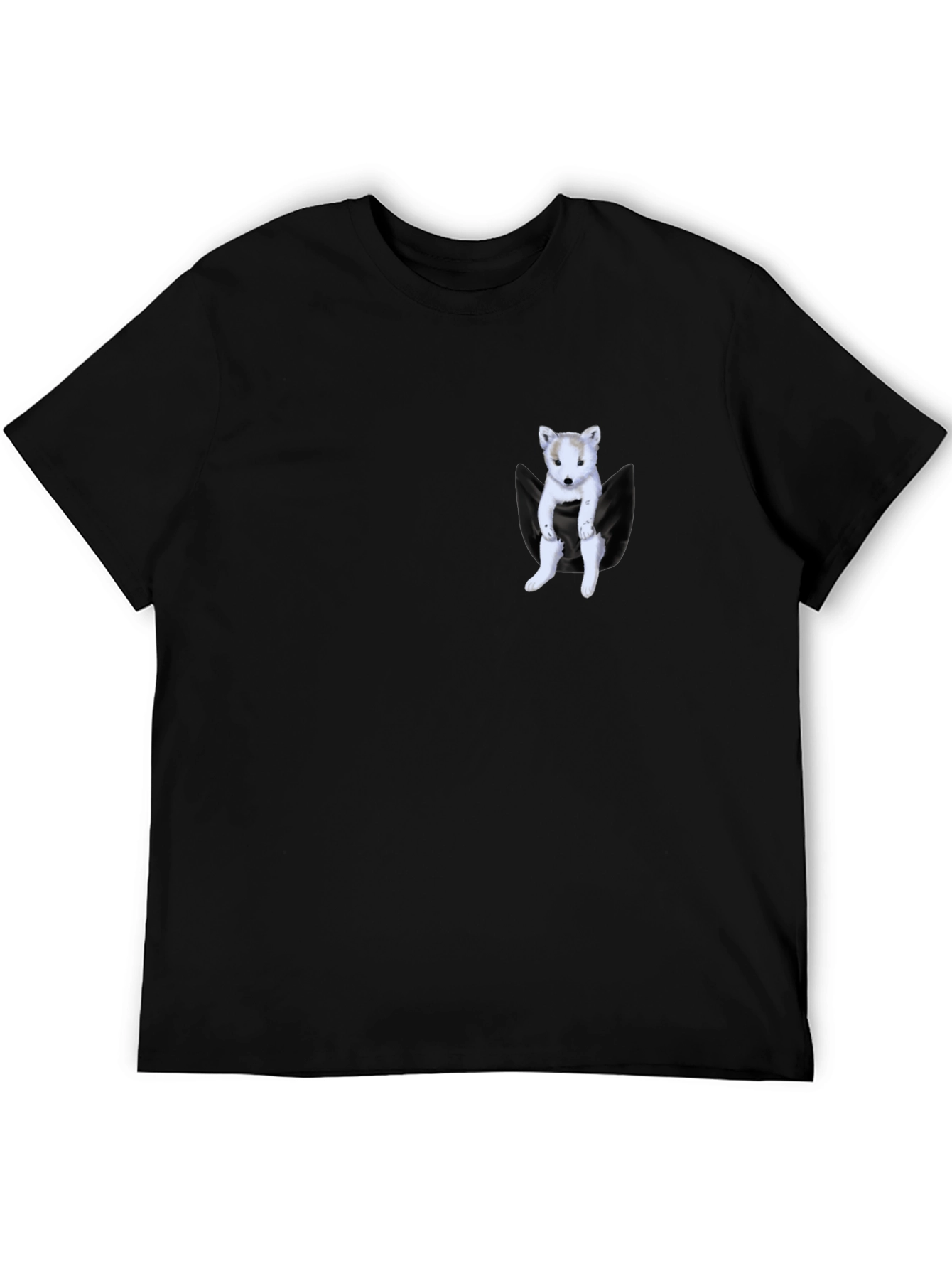 Pocket Puppy Black T-Shirt