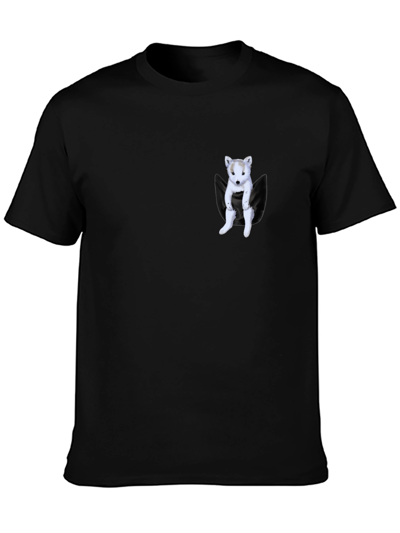 Pocket Puppy Black T-Shirt