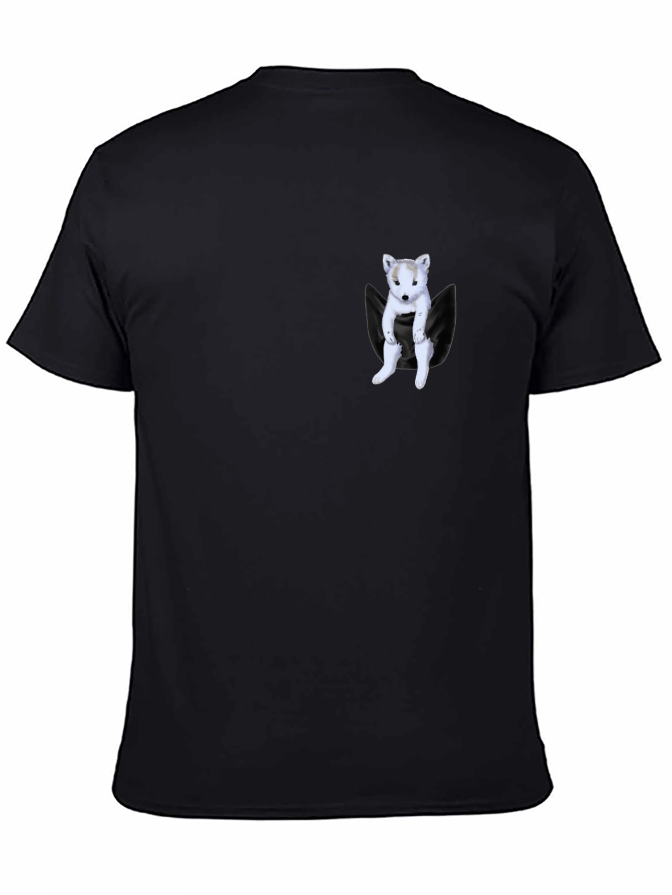 Pocket Puppy Black T-Shirt