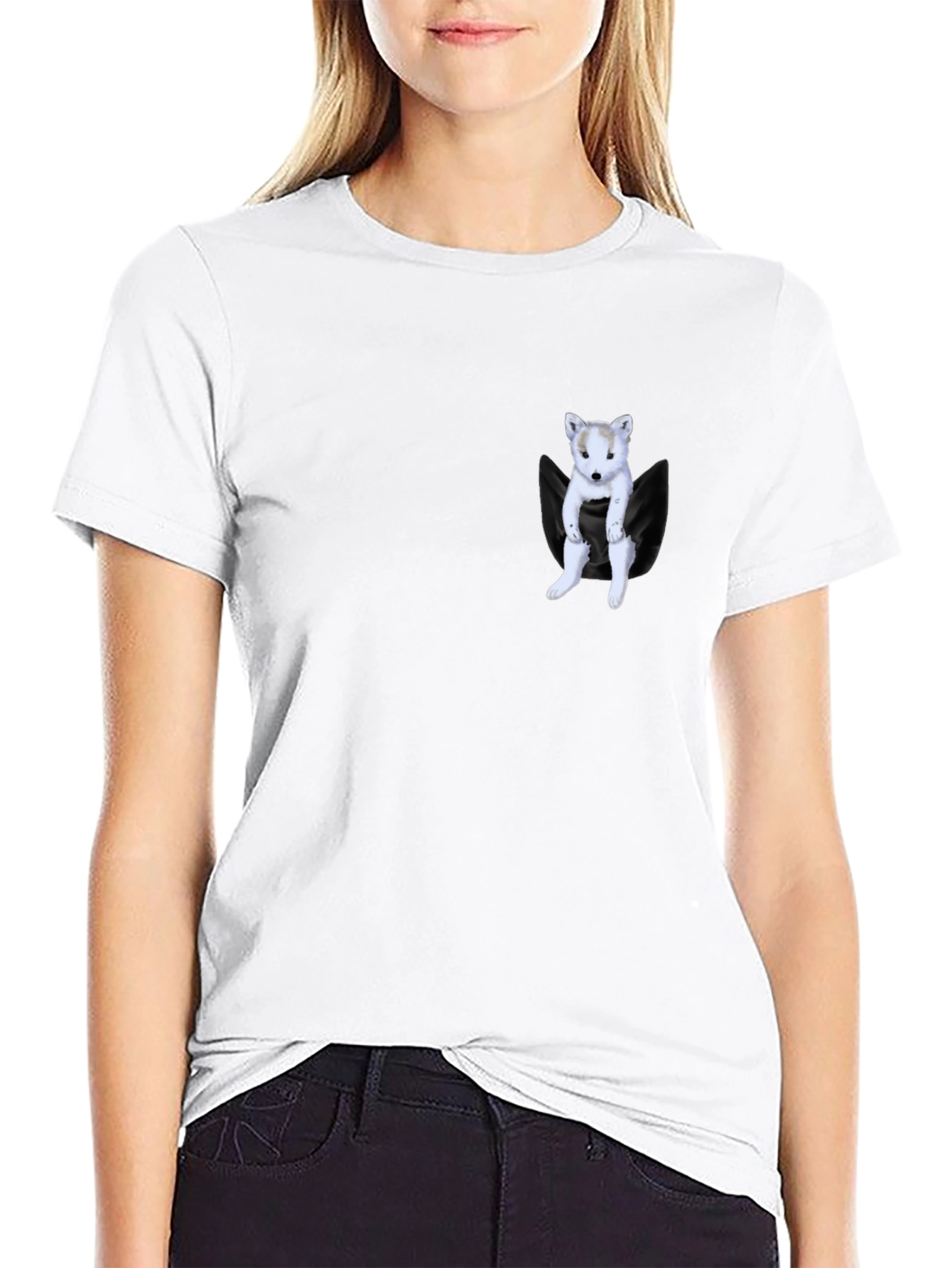 Pocket Puppy Black T-Shirt