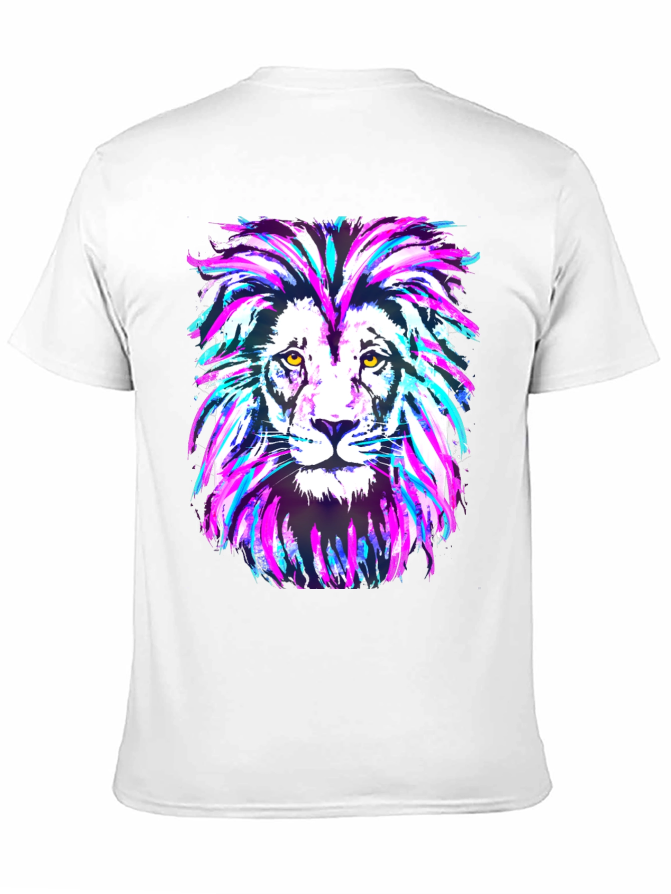 Neon Lion Graphic T-Shirt