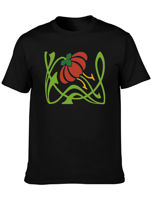 Art Nouveau Floral T-Shirt - Stylish Design