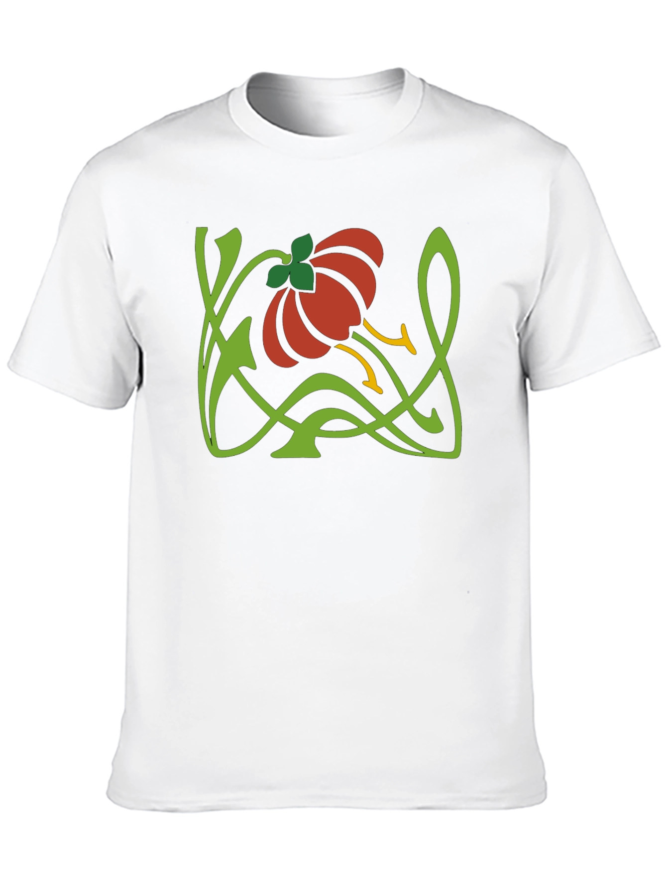 Art Nouveau Floral T-Shirt - Stylish Design