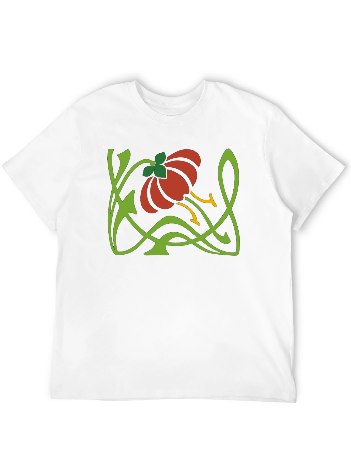 Art Nouveau Floral T-Shirt - Stylish Design