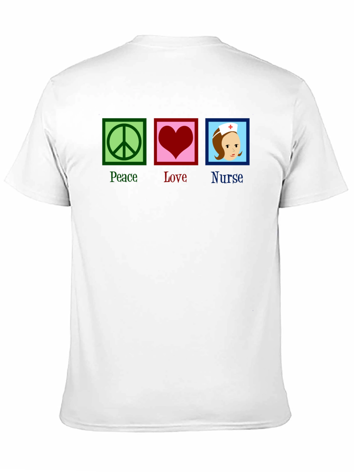 Peace Love Nurse T-Shirt - Black Cotton Tee