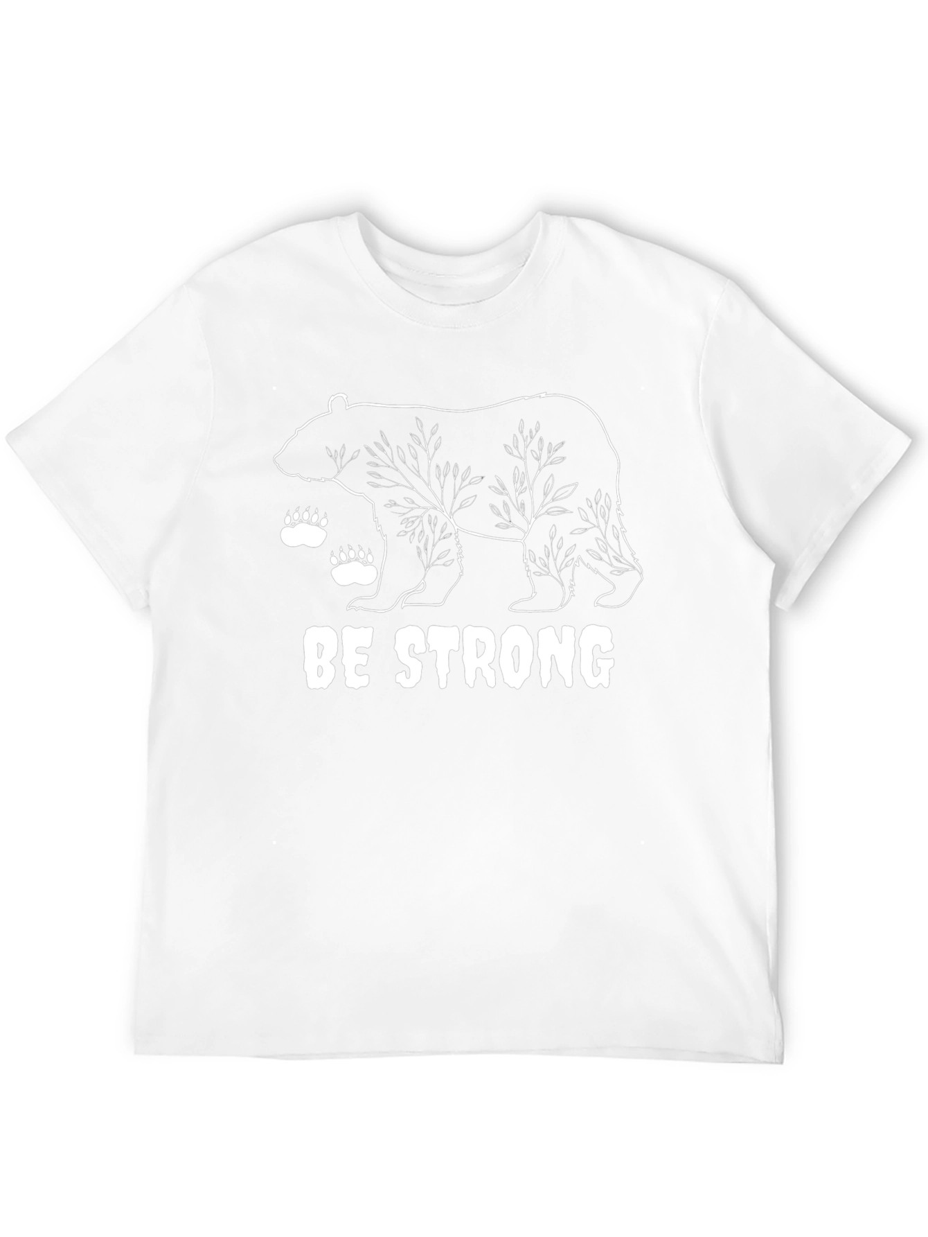 Be Strong Bear Graphic Tee - Black Unisex T-Shirt