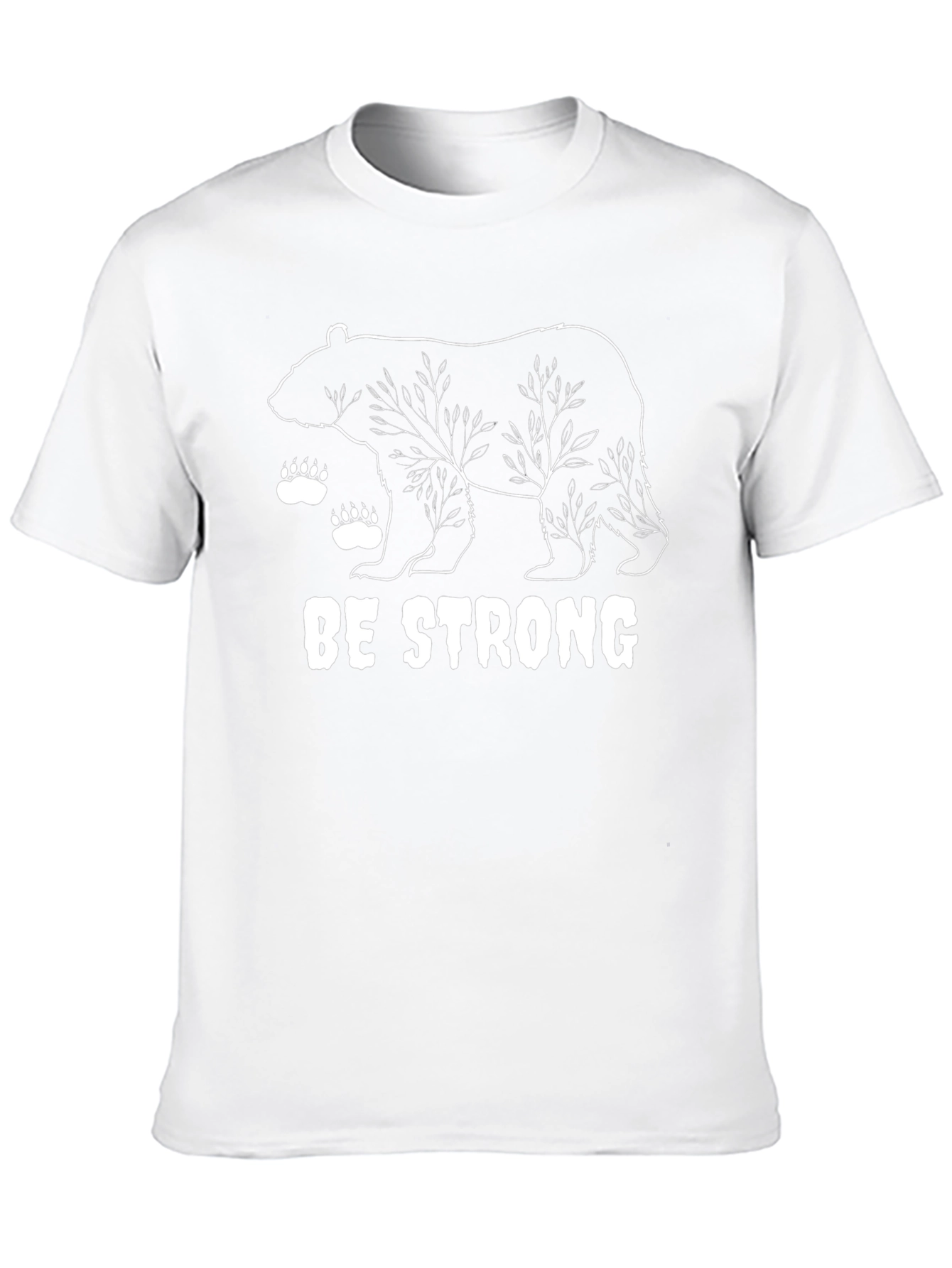Be Strong Bear Graphic Tee - Black Unisex T-Shirt