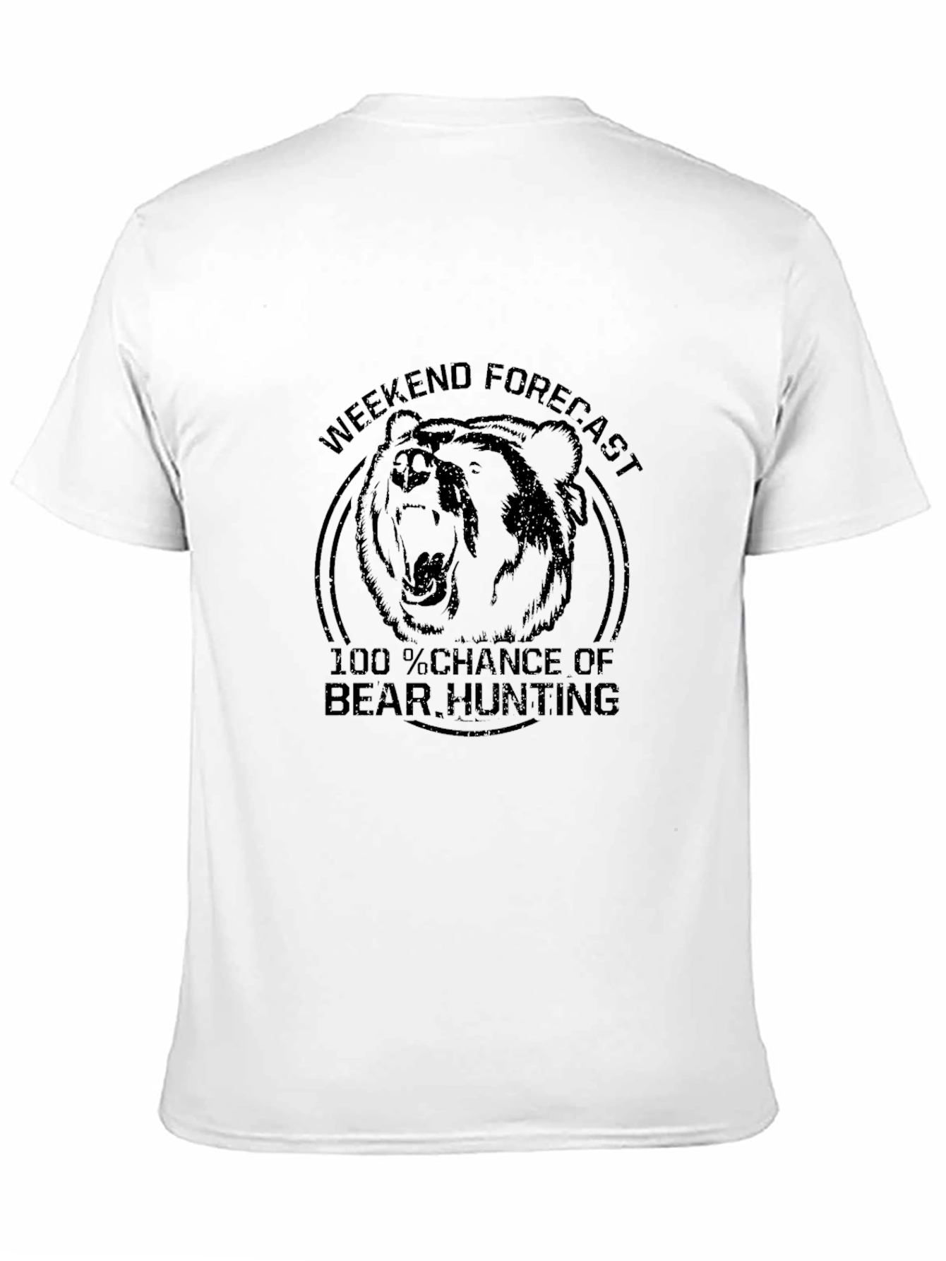 Bear Hunting Weekend Forecast Black T-Shirt
