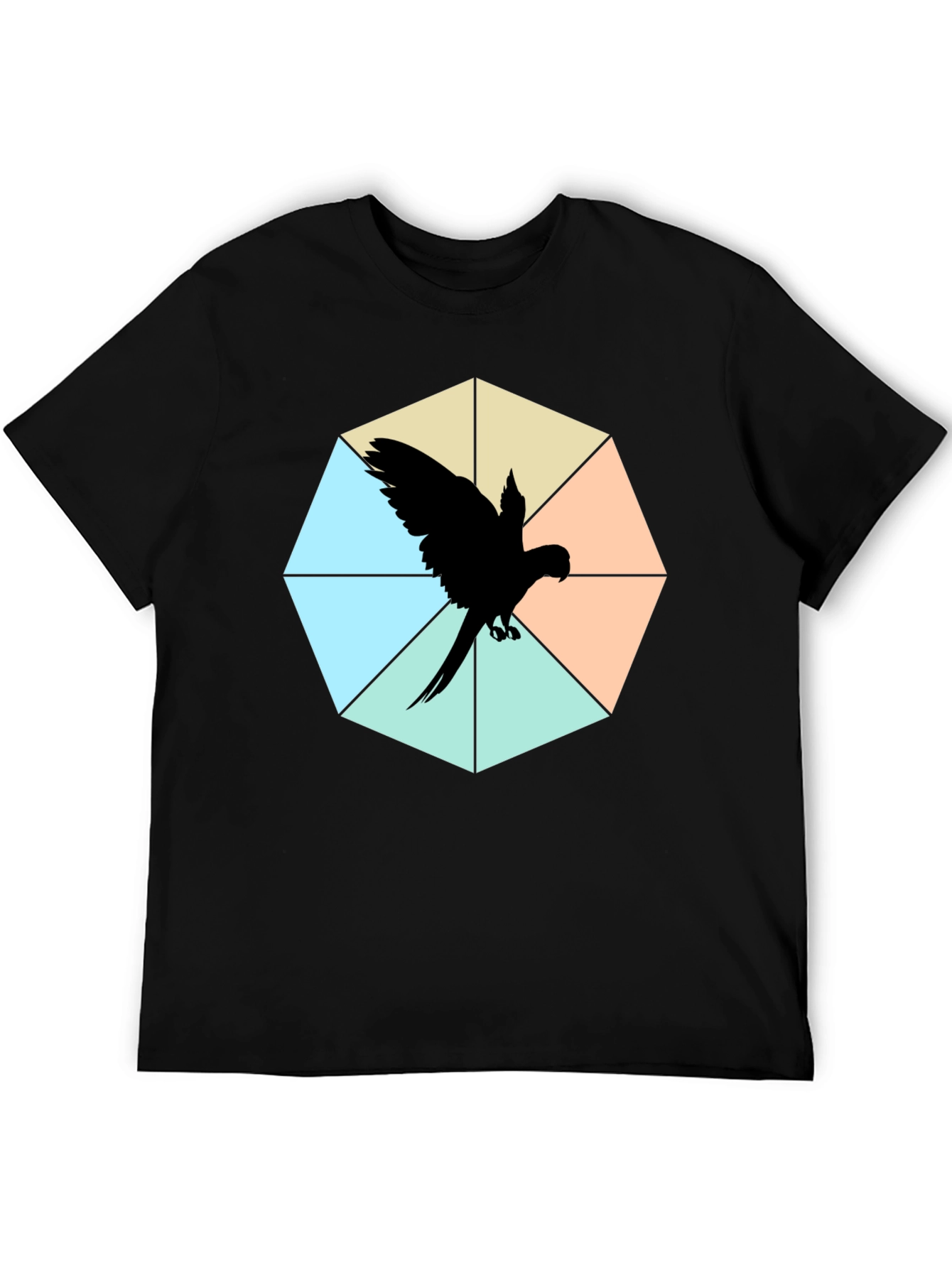 Geometric Parrot Graphic Tee - Unique Design!