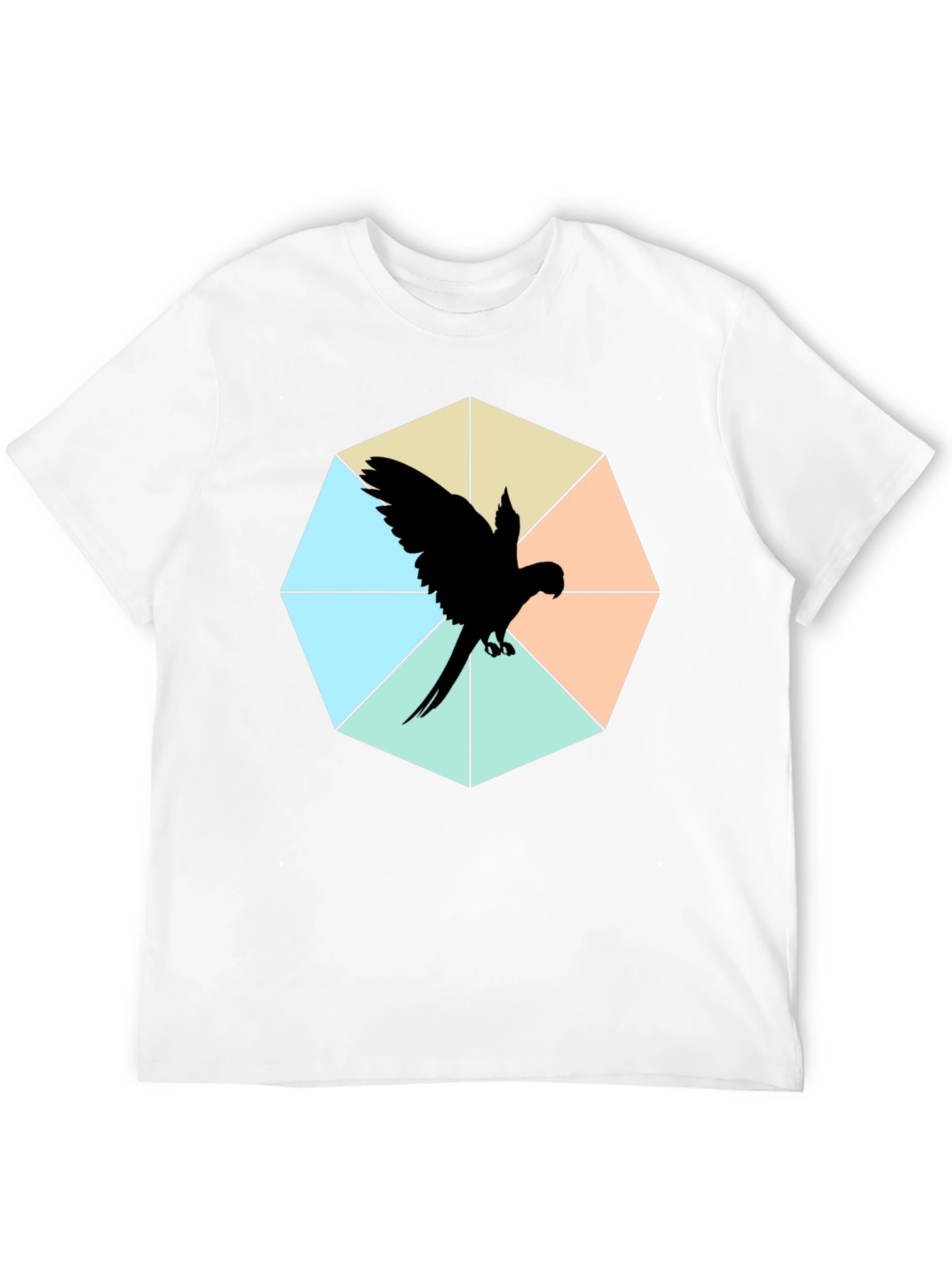 Geometric Parrot Graphic Tee - Unique Design!