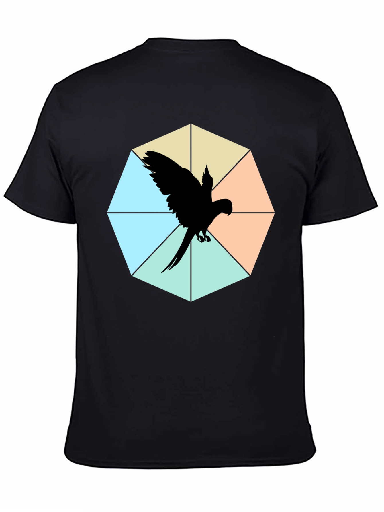 Geometric Parrot Graphic Tee - Unique Design!