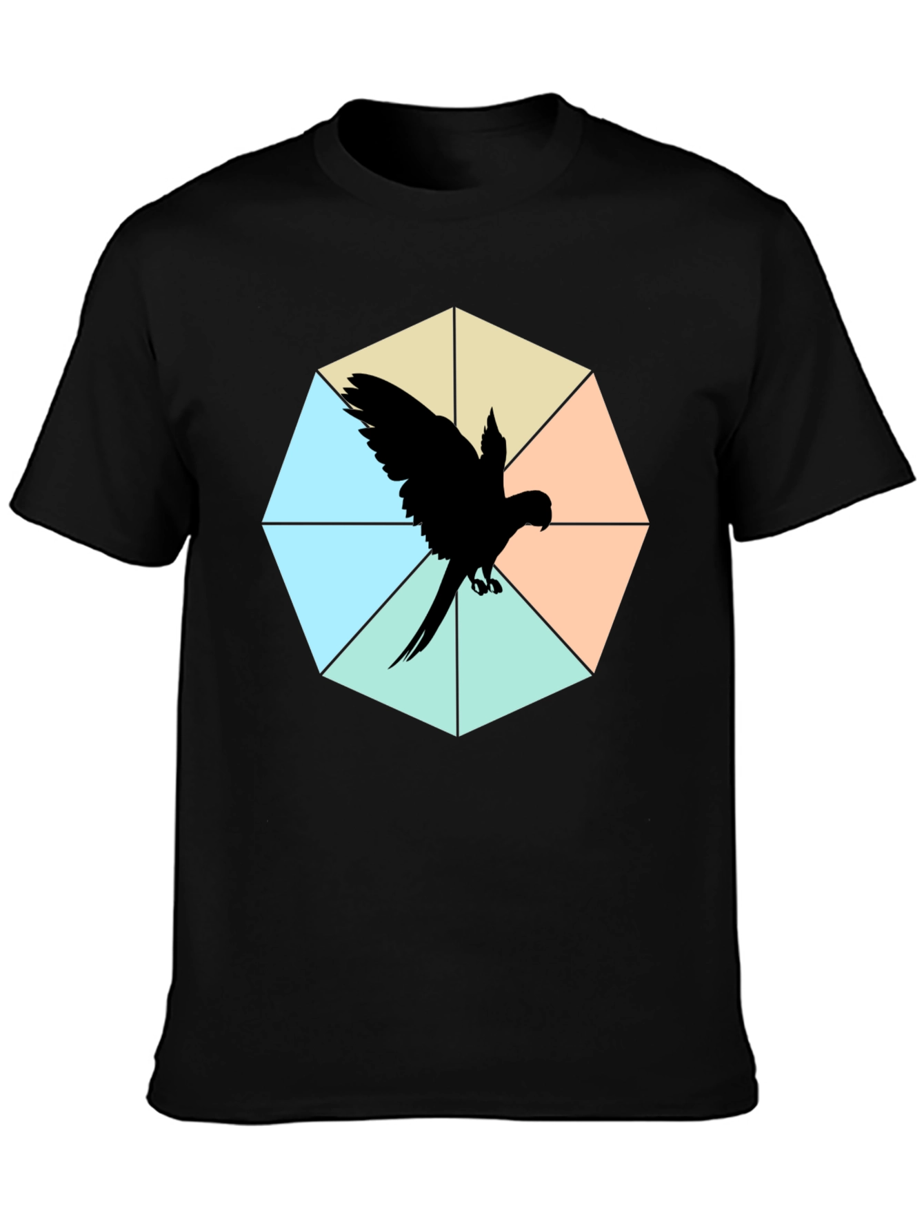 Geometric Parrot Graphic Tee - Unique Design!