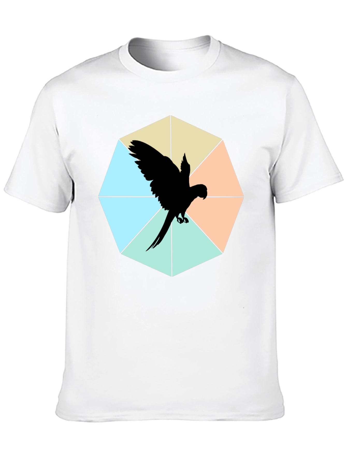 Geometric Parrot Graphic Tee - Unique Design!