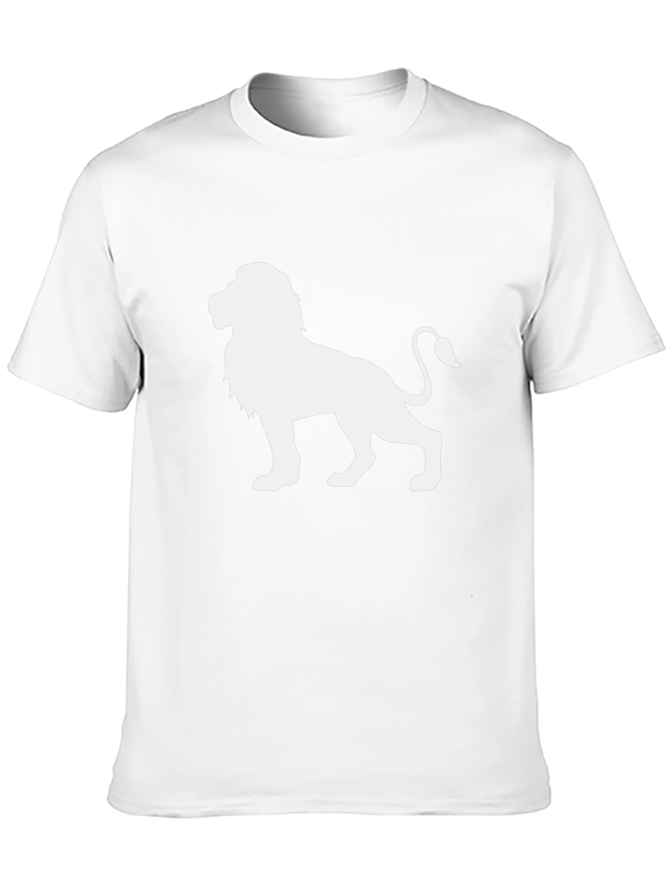 Lion Graphic Black T-Shirt - Mens Crew Neck Tee