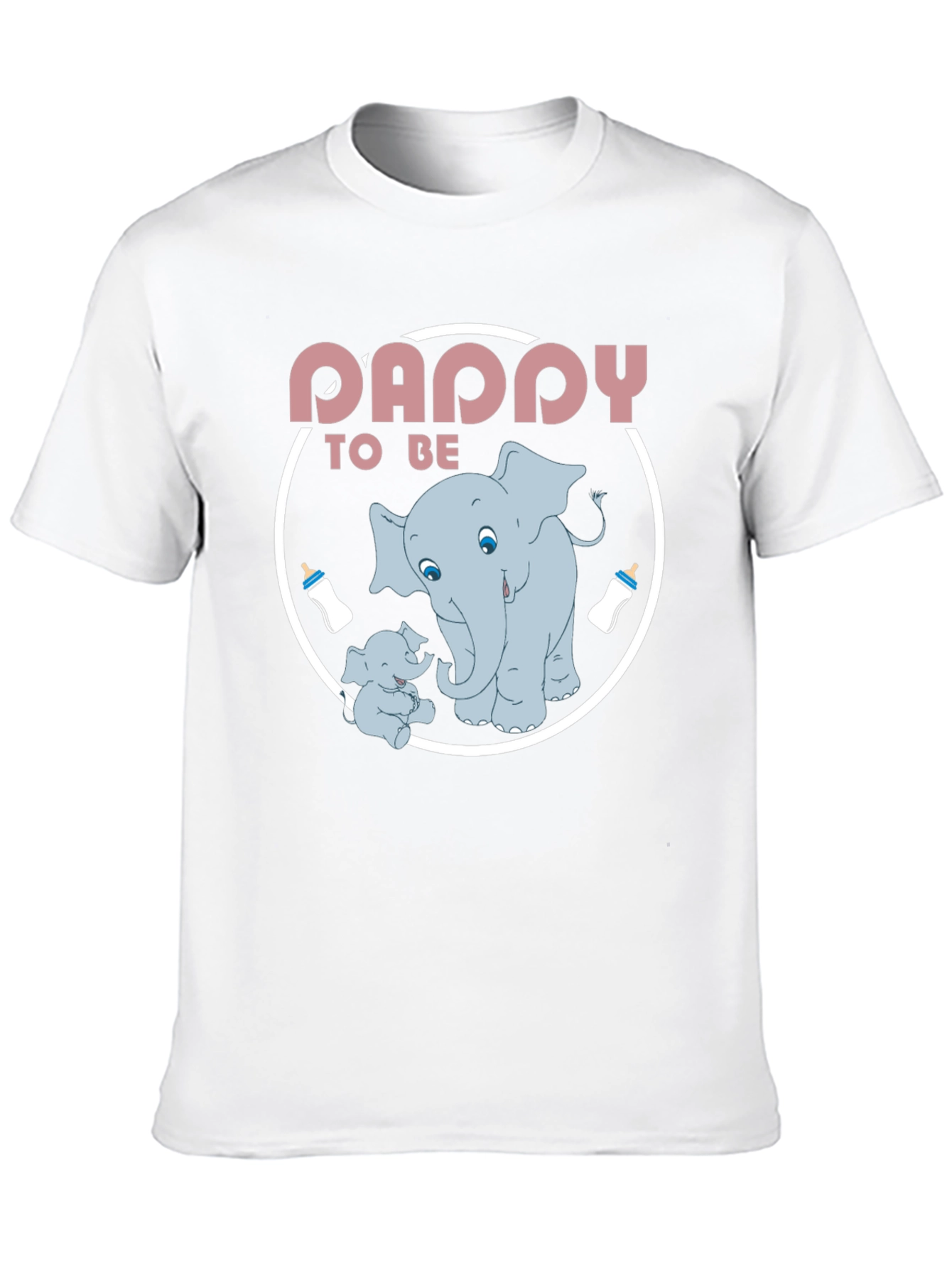 Daddy To Be Elephant Graphic Tee - Black