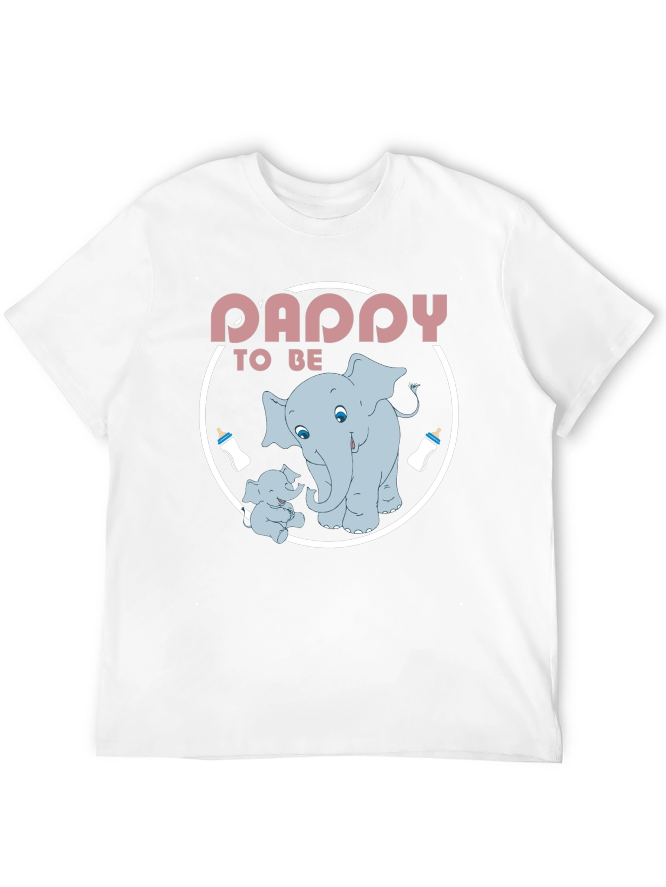 Daddy To Be Elephant Graphic Tee - Black