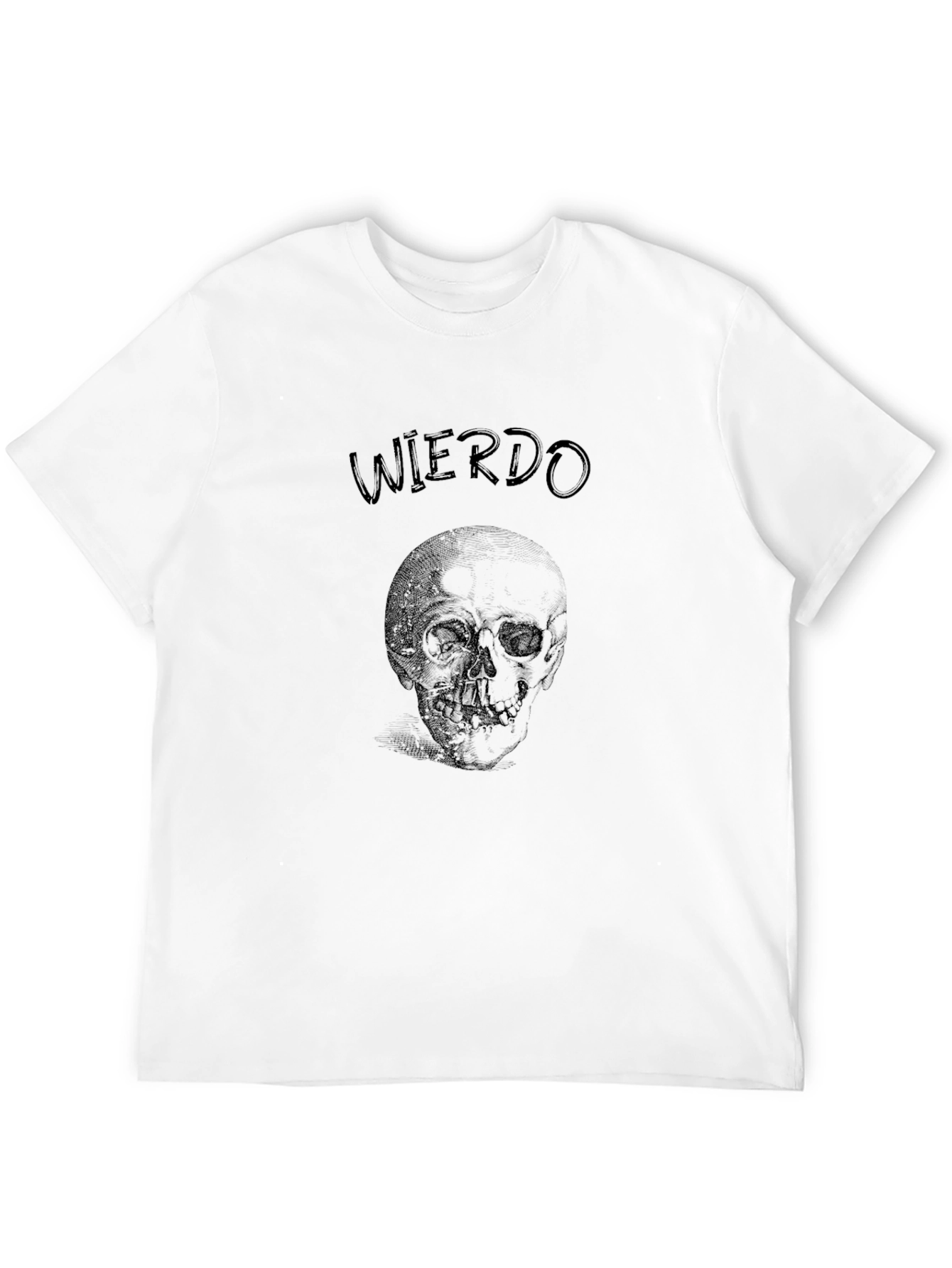 Wierdo Skull Graphic T-Shirt - Black Cotton Tee