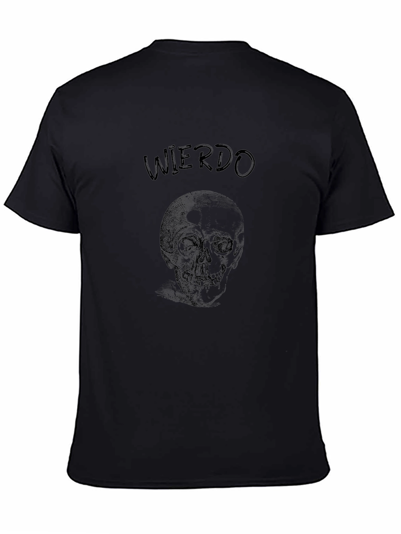 Wierdo Skull Graphic T-Shirt - Black Cotton Tee
