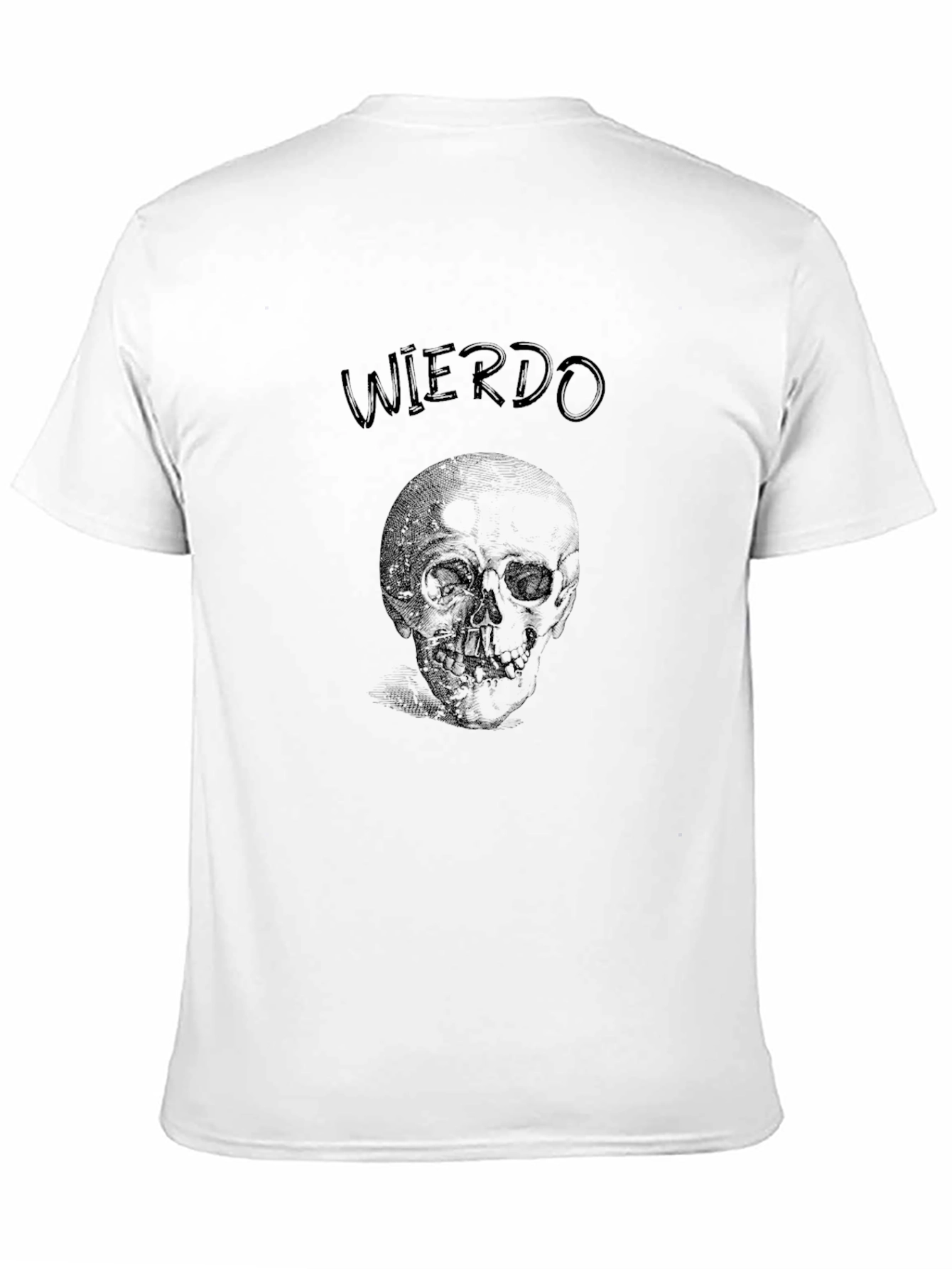 Wierdo Skull Graphic T-Shirt - Black Cotton Tee