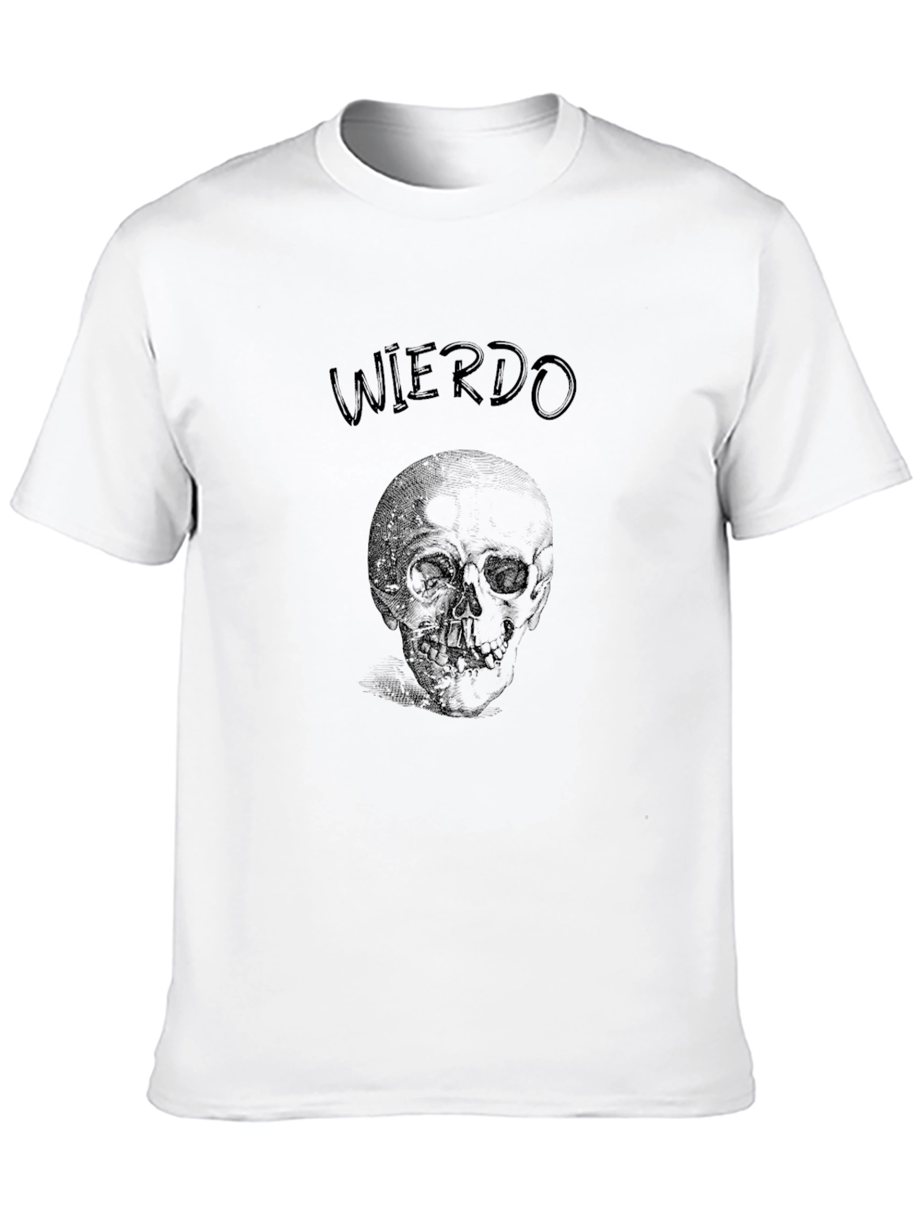 Wierdo Skull Graphic T-Shirt - Black Cotton Tee
