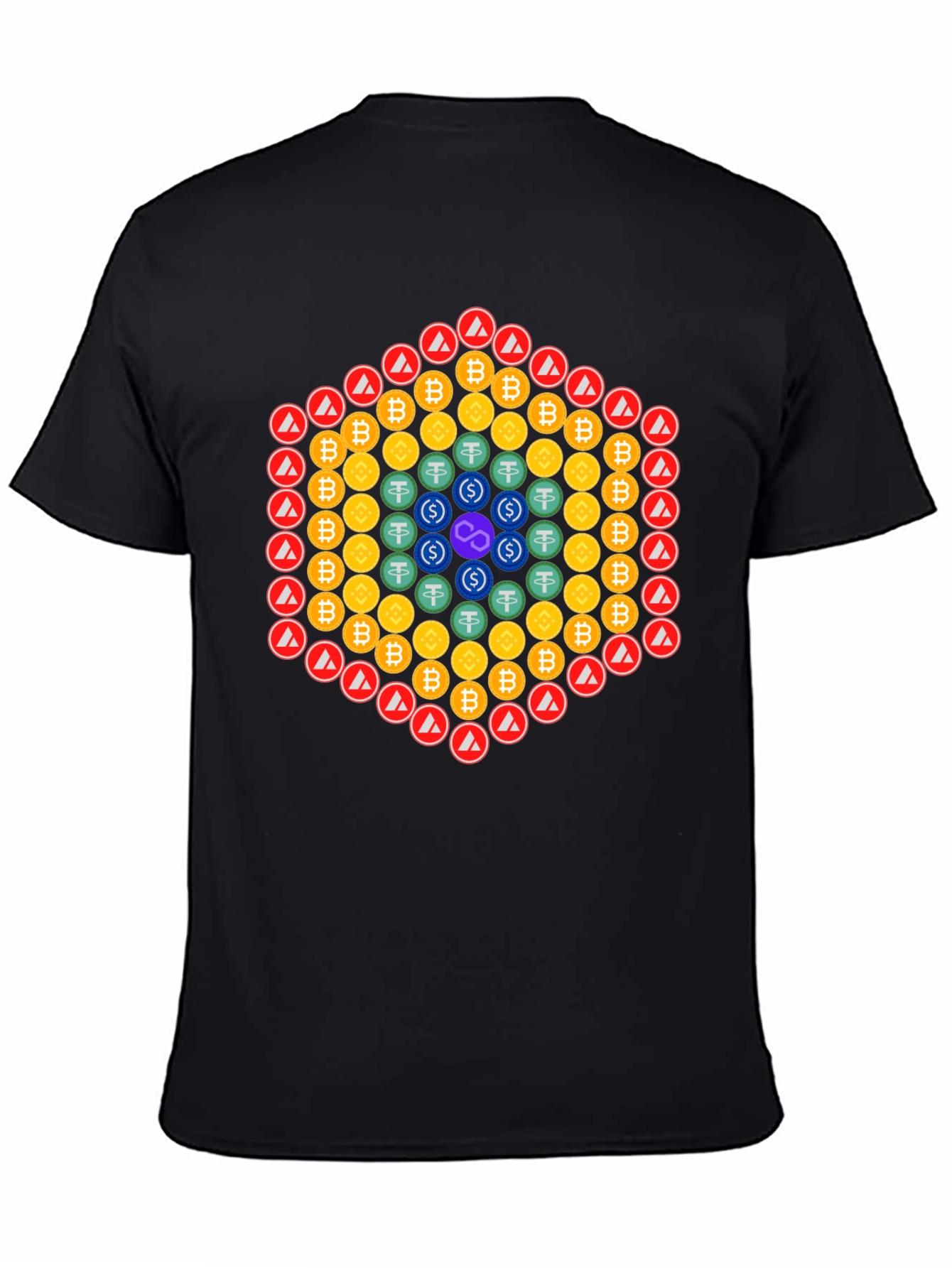Crypto Coins Graphic Tee - Black T-Shirt