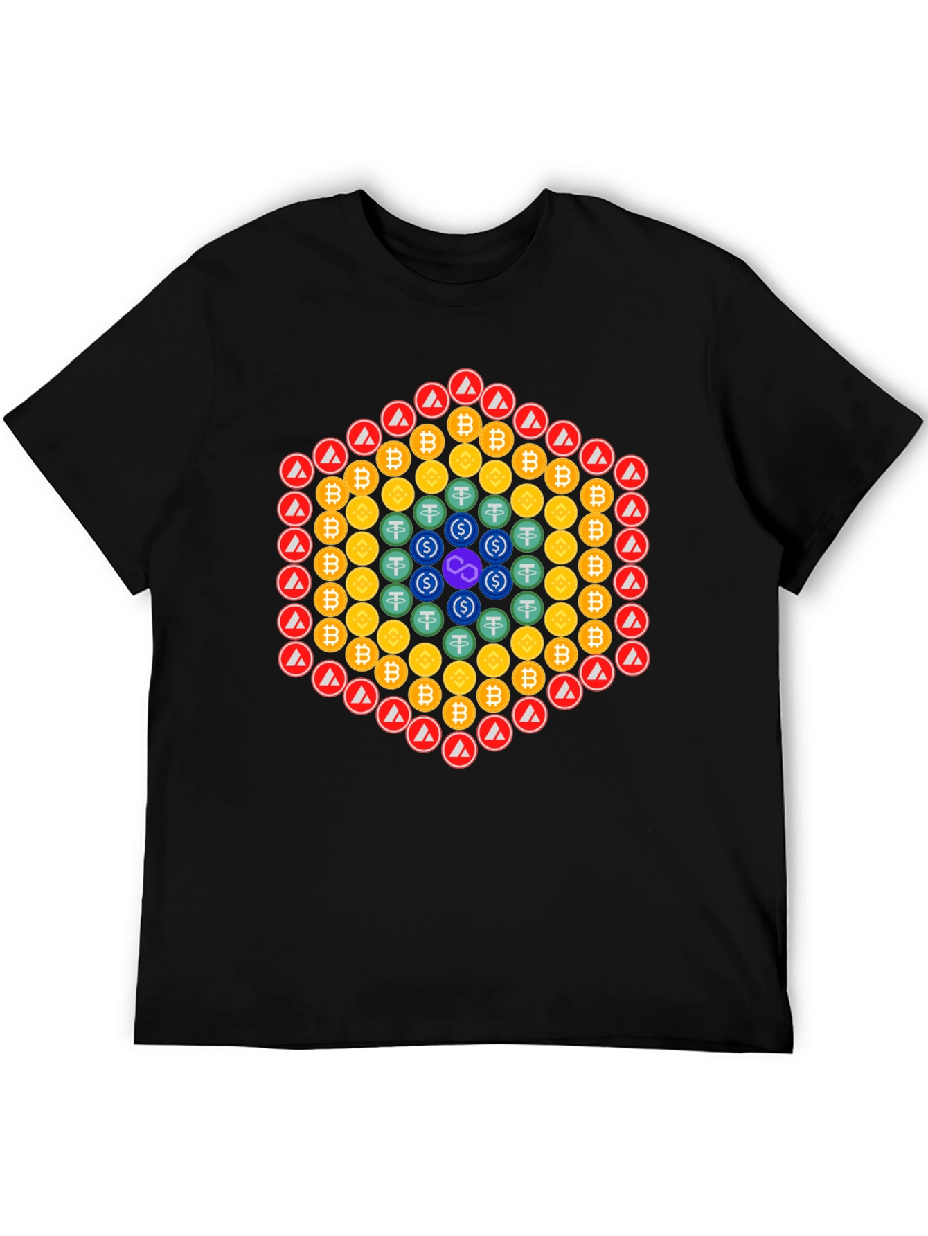 Crypto Coins Graphic Tee - Black T-Shirt