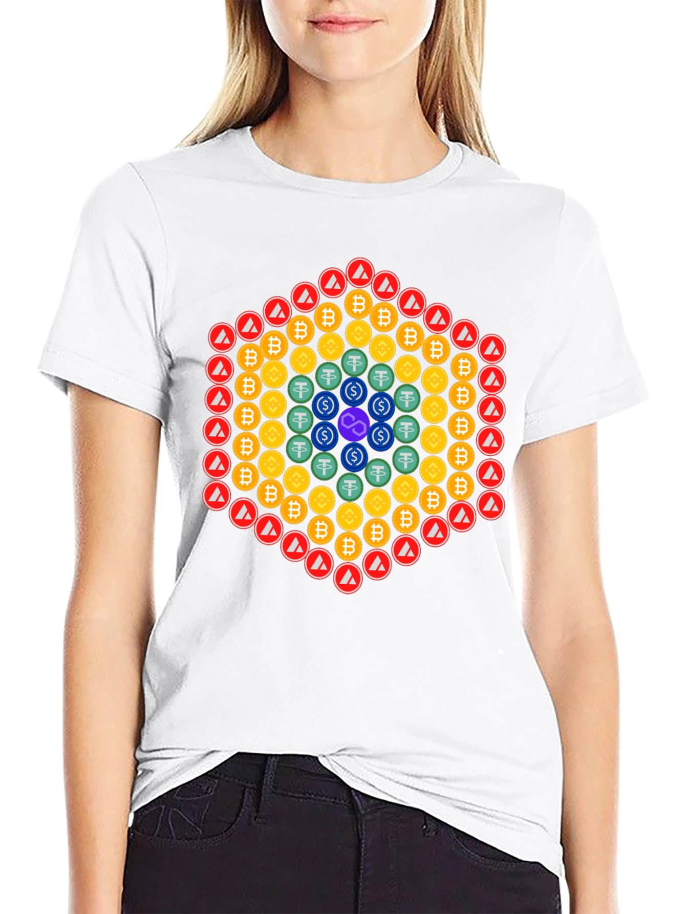 Crypto Coins Graphic Tee - Black T-Shirt