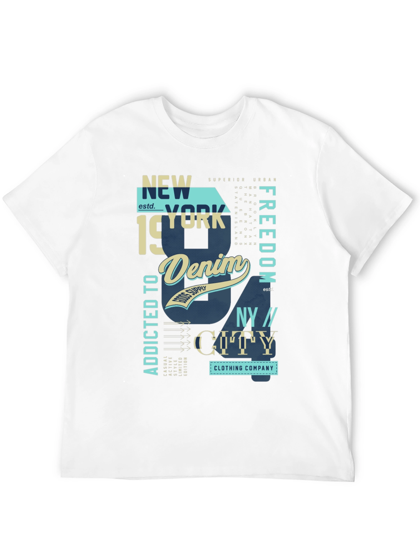 New York Denim Graphic T-Shirt