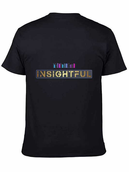 Insightful Graphic Tee - Black Casual T-Shirt