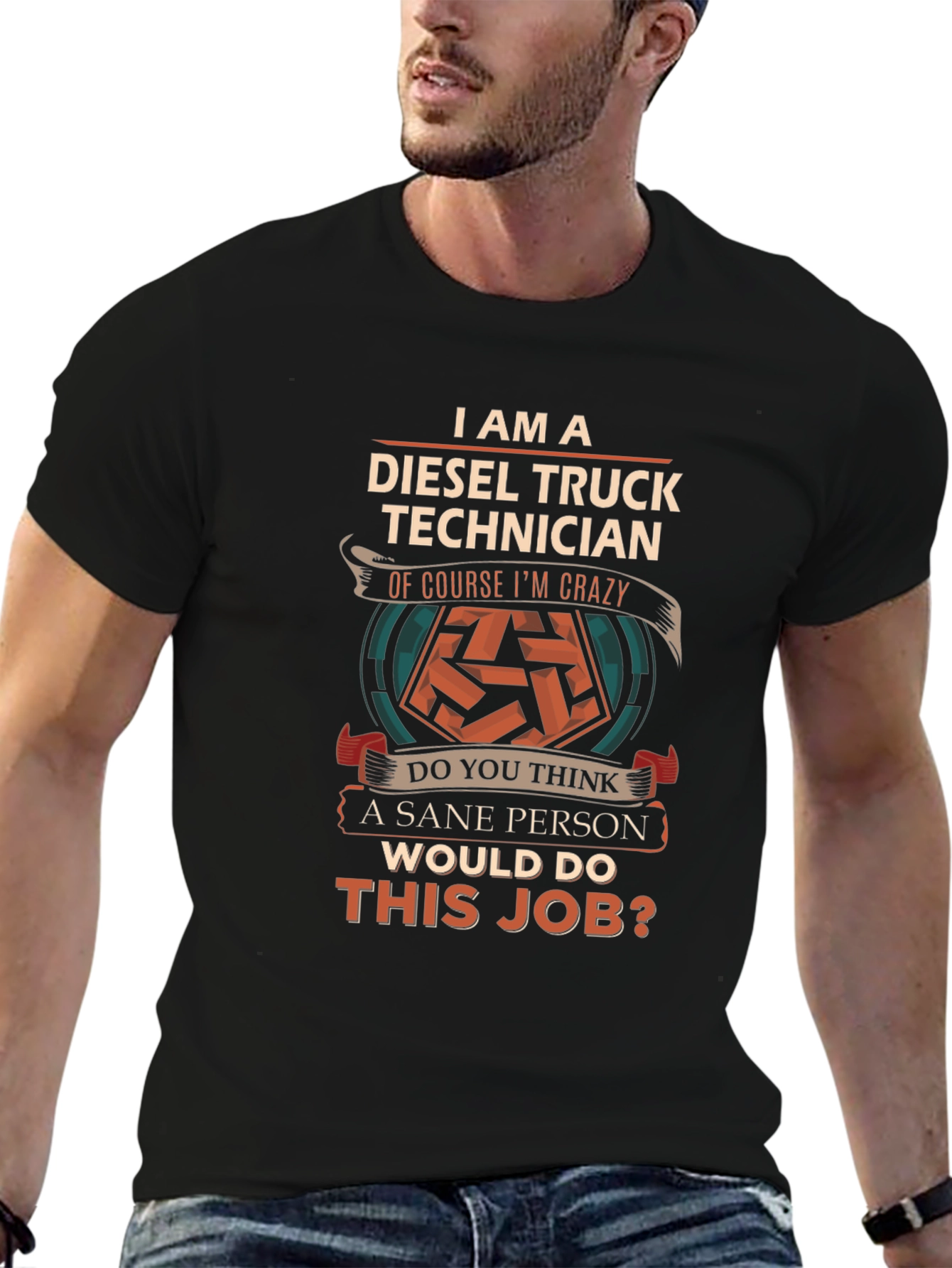 Diesel Truck Technician Crazy Job T-Shirt