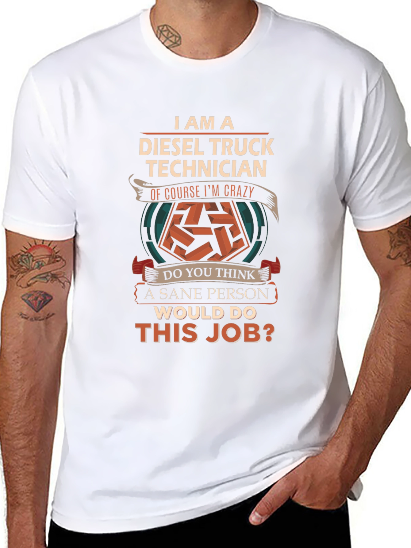 Diesel Truck Technician Crazy Job T-Shirt