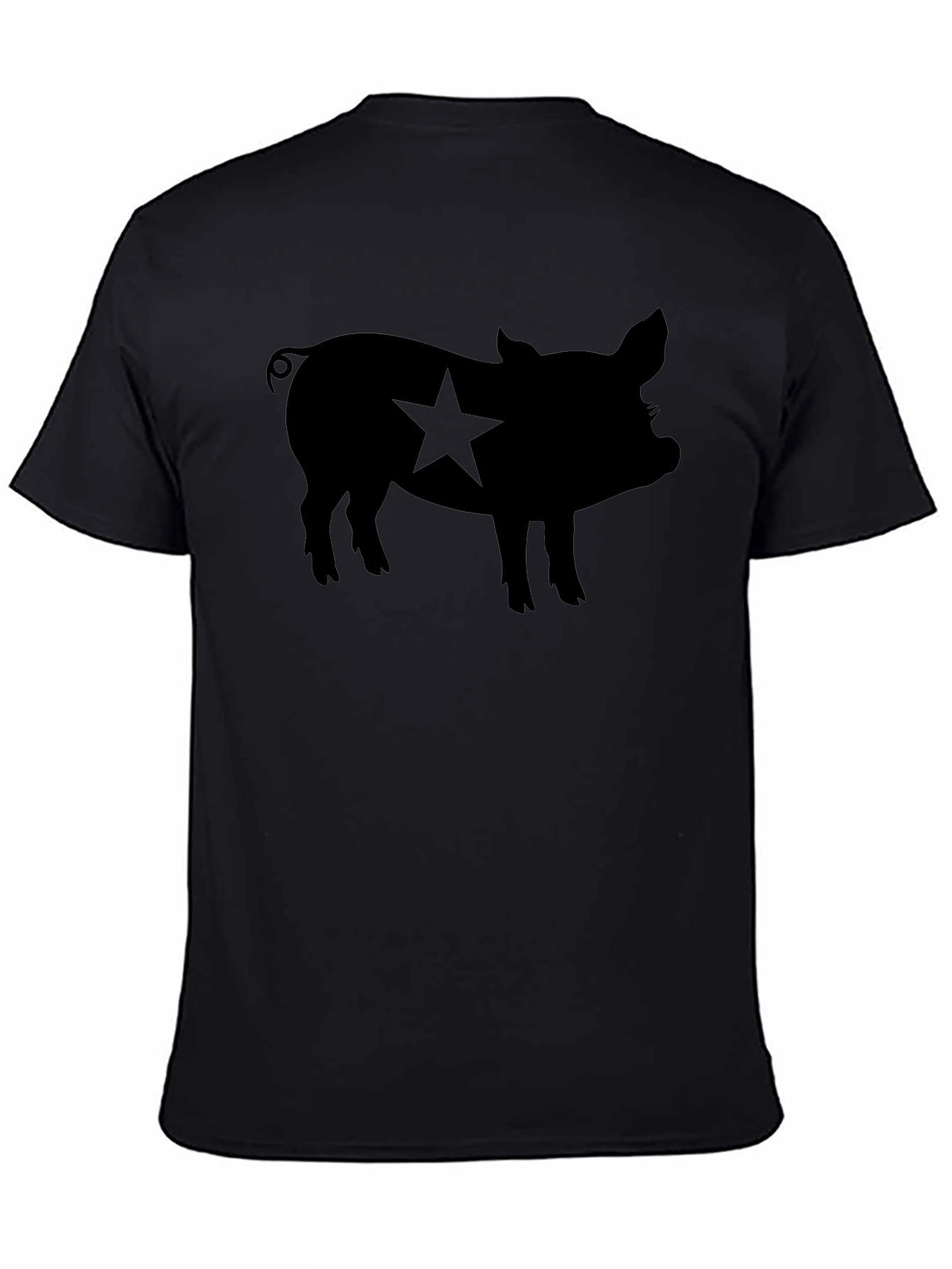 Pig Star Silhouette Mens Black T-Shirt