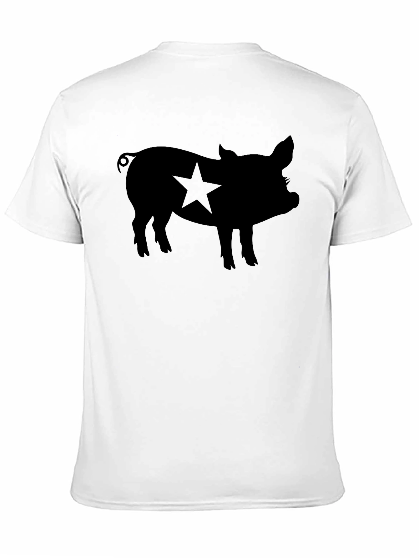 Pig Star Silhouette Mens Black T-Shirt