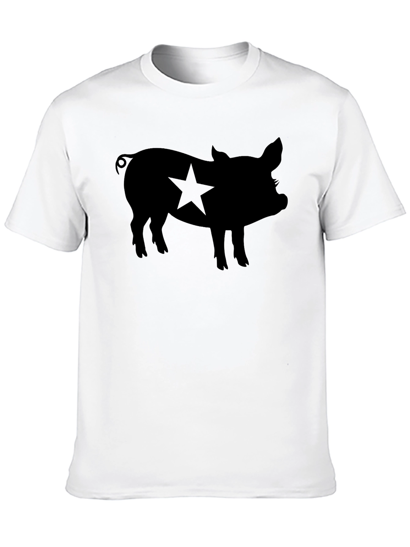 Pig Star Silhouette Mens Black T-Shirt