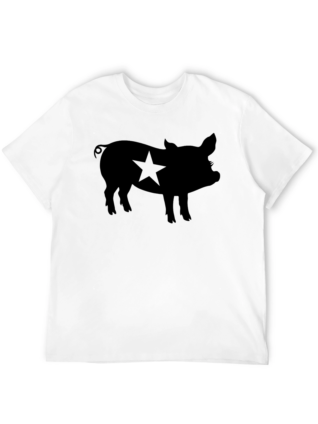 Pig Star Silhouette Mens Black T-Shirt