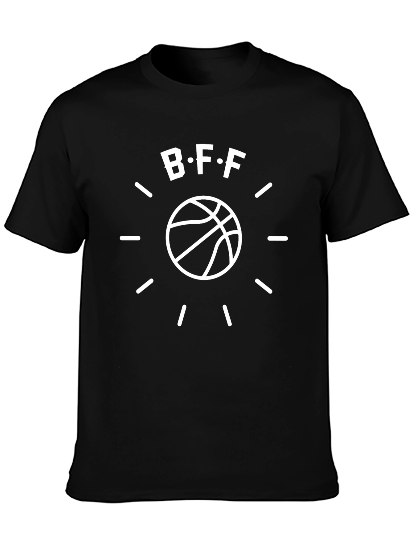BFF Basketball Graphic Tee - Black Cotton Blend
