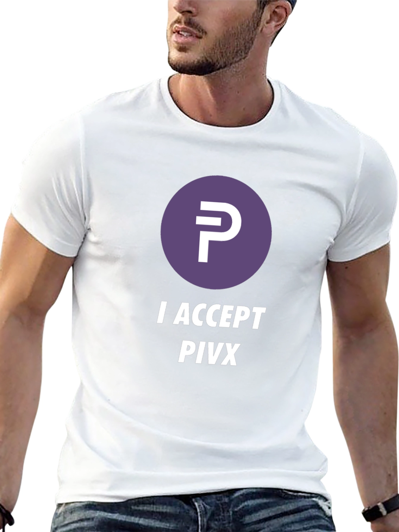 I Accept PIVX Black T-Shirt Crypto
