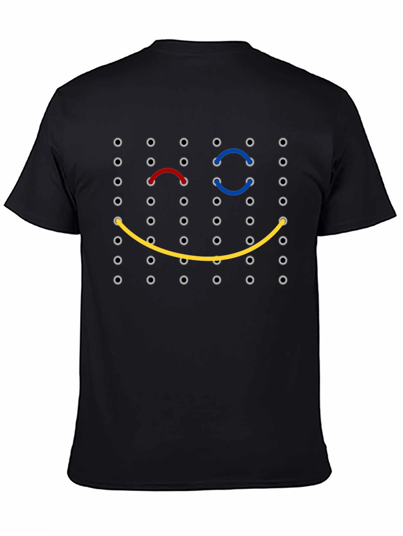 Lace-Up Smiley Face T-Shirt - Unique Graphic Tee