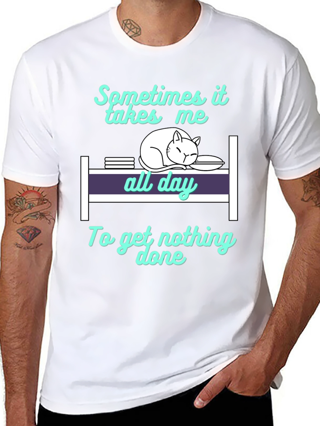 Cat Nap T-Shirt: Sometimes It Takes All Day