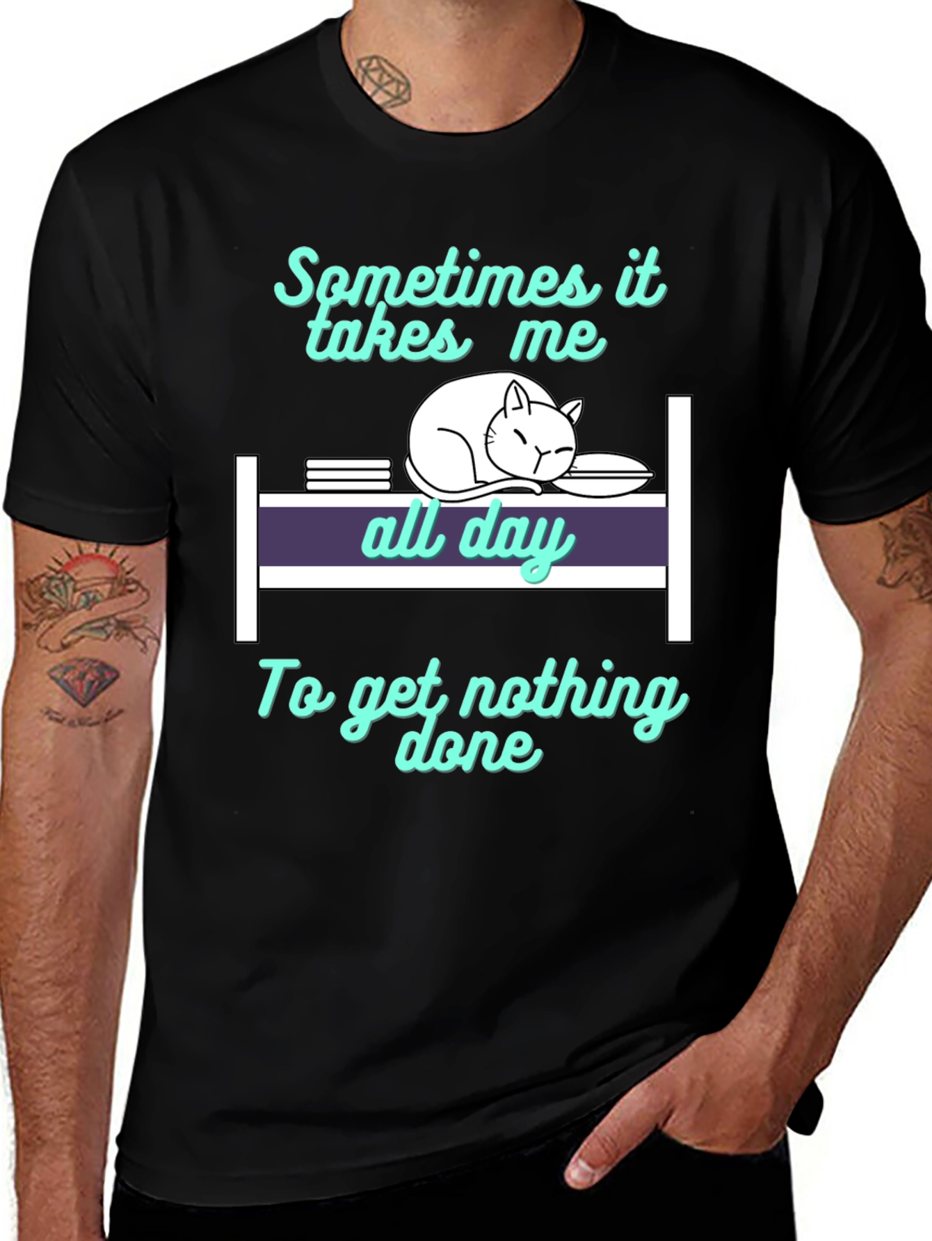 Cat Nap T-Shirt: Sometimes It Takes All Day