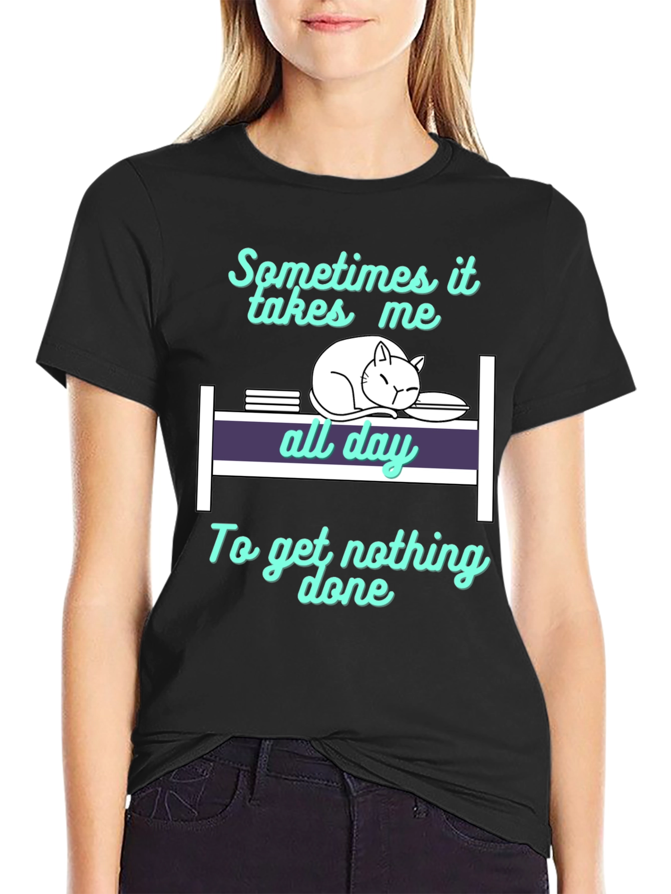 Cat Nap T-Shirt: Sometimes It Takes All Day