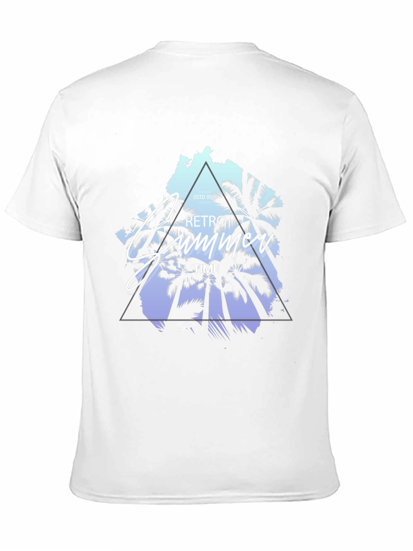 Retro Summer Time Palm Tree Graphic T-Shirt