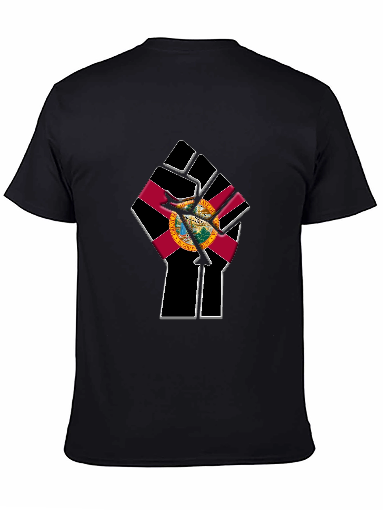 Florida Flag Fist T-Shirt - Black Pride