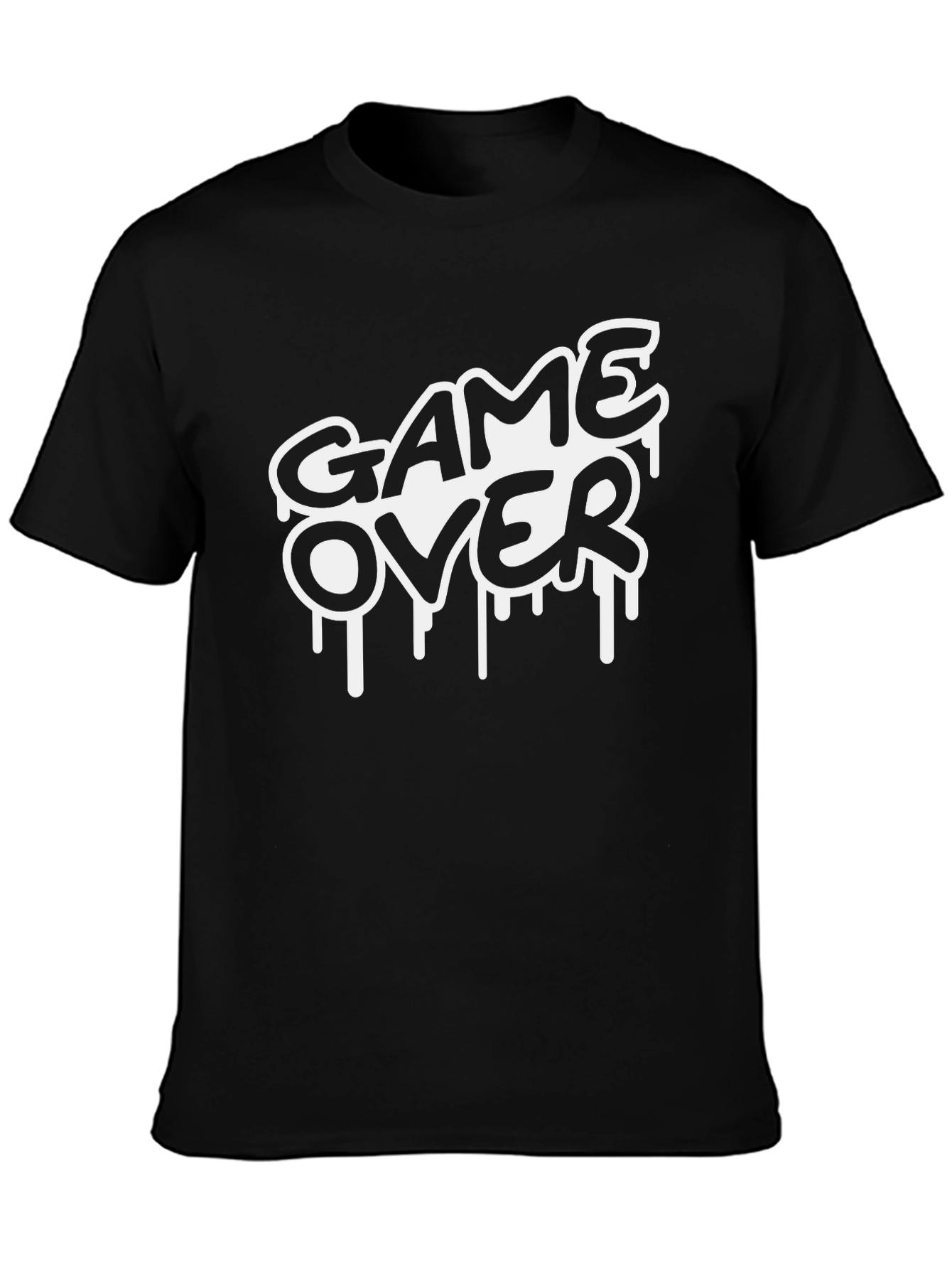 Game Over Graphic T-Shirt - Black Cotton Tee