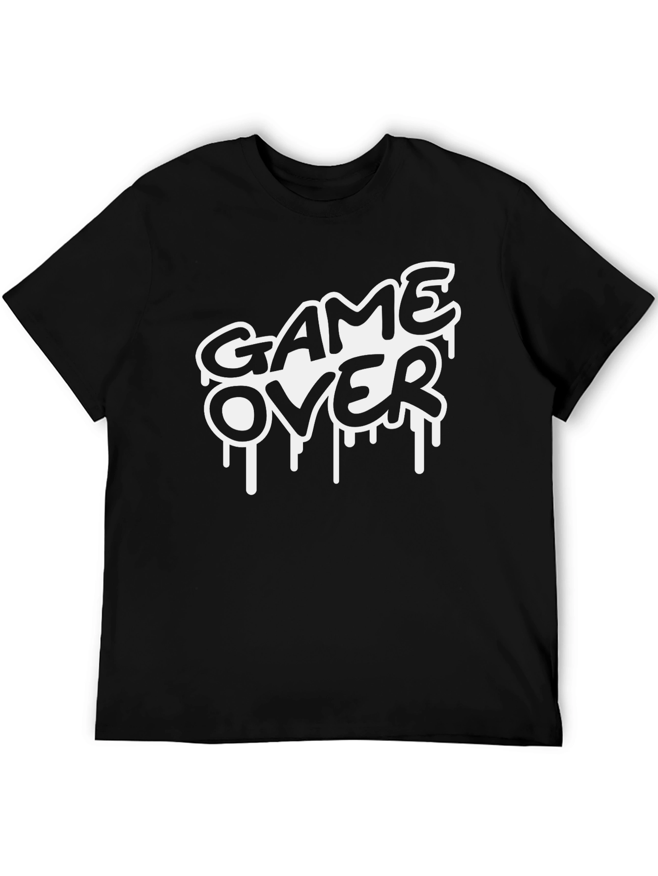 Game Over Graphic T-Shirt - Black Cotton Tee